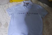 light blue Tommy hilfiger polo shirt