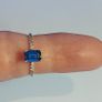 14k Gold ring with 1.32 ct Lab-Grown Diamond, 1.14 ct main blue diamond cerified by IGI and Laser inscripted Image 6