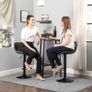 _Set of 2 Bar Stools Height Adjustable Backrest Image 3