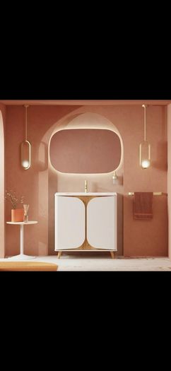 Tambour crosswater floorstanding 600 SALE 50% of rrp  with worktop are basin