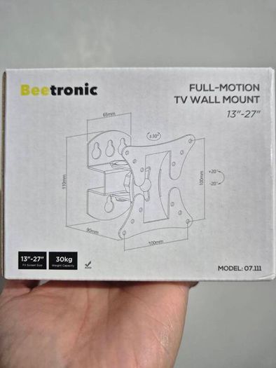 Beetronic Full-Motion TV Wall Mount 13"-27" Swivel & Tilt