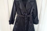 London Fog Black Trench Coat Large