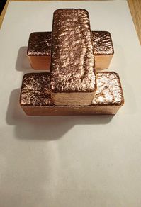1kg Hand Poured Copper Bars