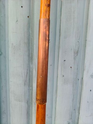 Old Wood and Brass Flagpole