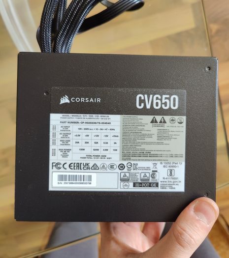 Corsair CV650 650W Power Supply Like New