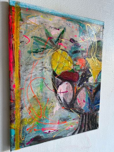 Original Painting Irish Eclectic Kitchen Art Fruit Art