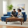 Blue Corner Sofa Bed Storage,215cm Image 3