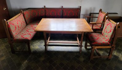 Kitchen wooden corner dining set table and chairs