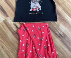 Lipsy pug Christmas pjs age 11-12