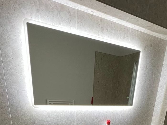 Rectangular Heated Bathroom Mirror with Led Lights 1200 x 600