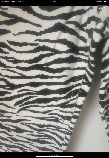 jeans Zara high rise skinny animal print size 12