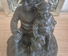 Rare Signed Jeanne Rynhart Limited Edition Bronze "Old Sailor & Boy" (E/750)