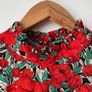 Little Mistress High Neck smock dress floral red mix size Image 3