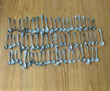 Antique Small Condiment Spoons x 66
