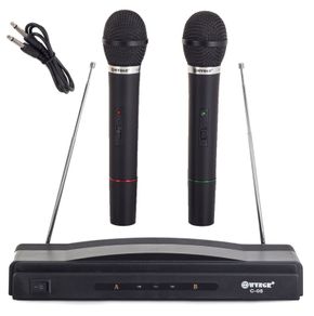 New Karaoke Set With 2 Pcs Wireless Microphone Station Player Music Party #1233