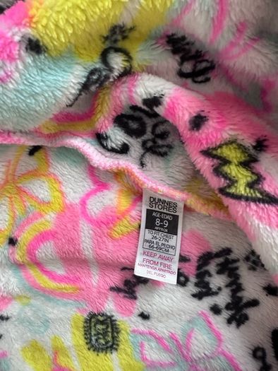 Very Good Condition Thick Soft Fleece Kids Onesie 8-9yrs