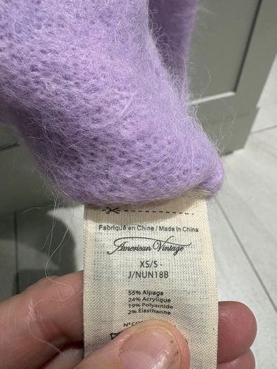Designer American Vintage lilac coloured jumper BRAND NEW