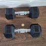 two by 7.5kilo hexagonol dumbbells used Image 3