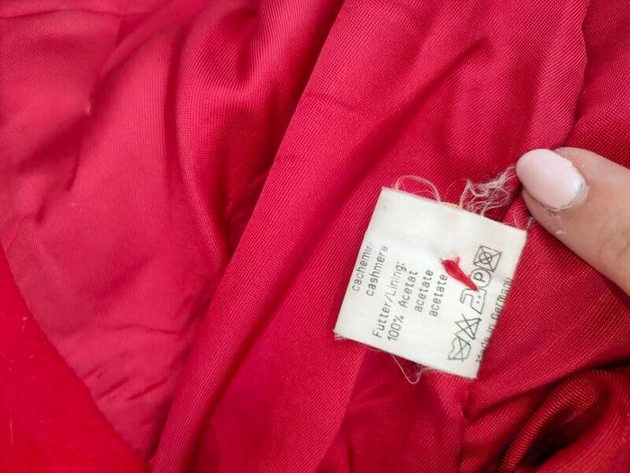 Vintage Klein petite Paris Red wool blazer size 36 Small Postage included