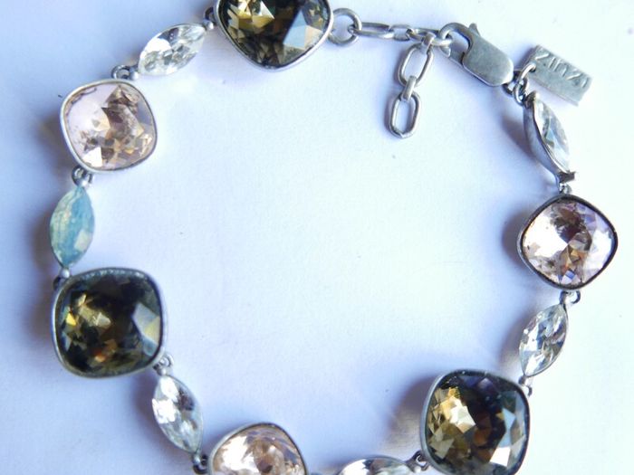 Vintage Sterling Silver 925 Multi Stone Bracelet length 8,5" - 20,9g
