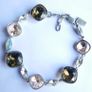 Vintage Sterling Silver 925 Multi Stone Bracelet length 8,5" - 20,9g Image 6