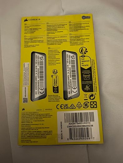 Corsair Ddr5 Ram 32gb 6400mhz