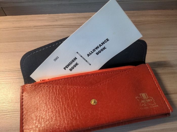 Vintage Red Pension Book