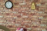 3D Wall Panels with Brown Brick Design 10 pcs EPS