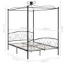 Canopy Bed Frame Black Metal 120x200 cm Image 2