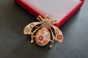 Moth Brooch Pin Enamel and Crystals Bee Bug Nature Pin Badge Insect Jewellery and Accessories