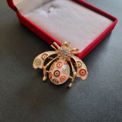 Moth Brooch Pin Enamel and Crystals Bee Bug Nature Pin Badge Insect Jewellery and Accessories