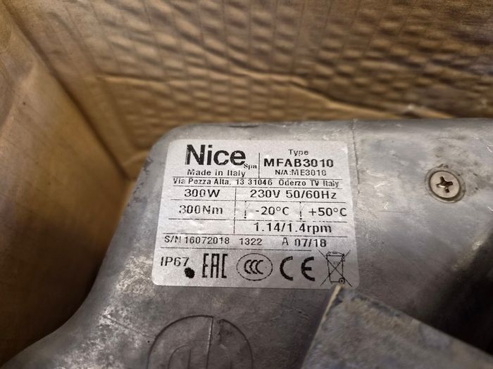 Nice M-Fab Swing Gate Motor MFAB3010
