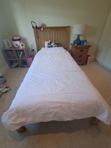 Single oak bed frame