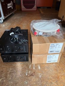 Biamp MA30 paging Amplifiers with speakers.