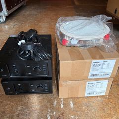 Biamp MA30 paging Amplifiers with speakers.