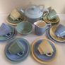 Beautiful 21 Piece (including Teapot) "Harlequin" Collection of Woodsware Utilityware in the Three Colourways, Beryl, Jasmine and Iris Image 5