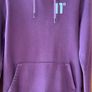 11 Degrees Zip Up Hodded Sweater. Medium. In Excellent Condition. Muted Plum / Wine. Weighty. Image 2