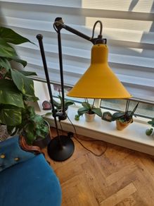 Floor Lamp lampe gras beautiful yellow very heavy light  bedroom living  reading home house great design wonderful present old vintage