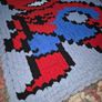 Spiderman Inspired chunky knit blanket - Handmade Image 7
