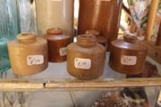various antique stoneware  ink bottles