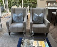 Pair of Bespoke Colefax & Fowler Wingback Armchairs