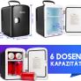 2-in-1 Mini Fridge, 4 Litres, with Cooling and Heating Function, 12 Volts using Cigarette Lighter and 230 Volts Socket for Cars, Offices and Dorms. Image 2
