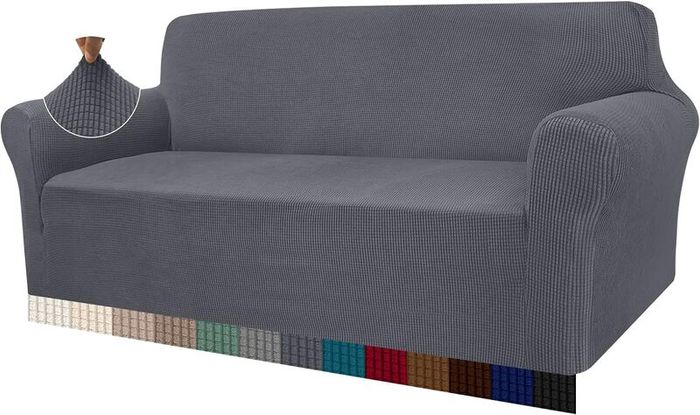 High Stretch Sofa Covers 3 Seater Super Soft Stylish Couch Covers for Dogs Pets Cats Jacquard Spandex Non Slip Sofa Slipcover for Living Room Furniture Protector