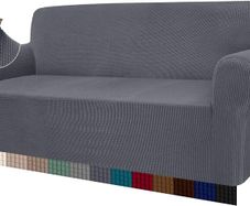 High Stretch Sofa Covers 3 Seater Super Soft Stylish Couch Covers for Dogs Pets Cats Jacquard Spandex Non Slip Sofa Slipcover for Living Room Furniture Protector