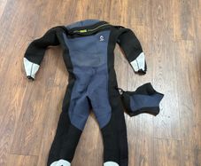Scuba SUBEA XL Men's diving semi-dry wetsuit 7 mm neoprene blue grey