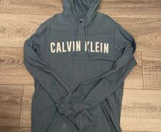 Calvin Klein Mens Hoodie Blue Size Small