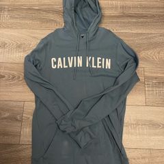 Calvin Klein Mens Hoodie Blue Size Small