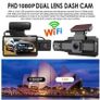 Wifi Hidden Car Dash Cam DVR Full HD Dash Mini Camera Dual Lens Video Recorder Image 2