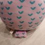 Pink and green owl squishmallow bird soft toy Image 3
