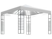 Garden Marquee with String Lights 3x3 m White